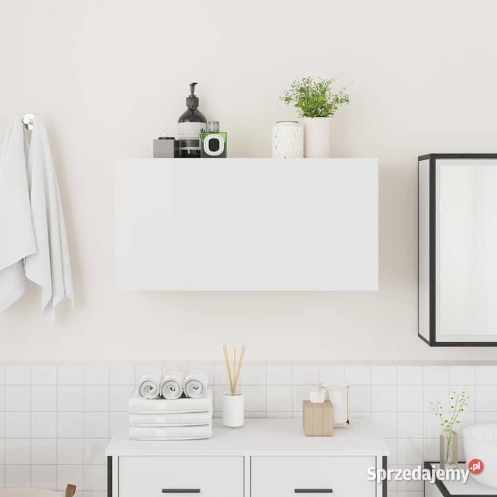 Wisząca szafka łazienkowa biała 80x25x40 Warszawa