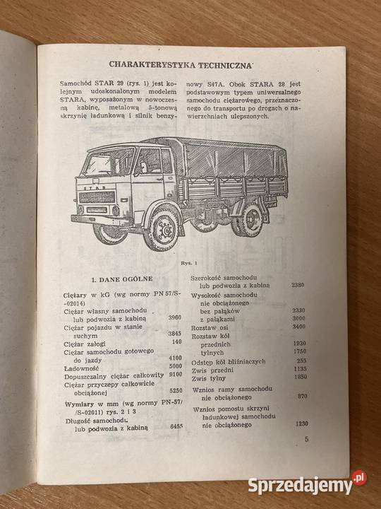 instrukcja obsługi samochodu ciężarowego Star 29 Poradniki, albumy i reportaże kujawsko-pomorskie