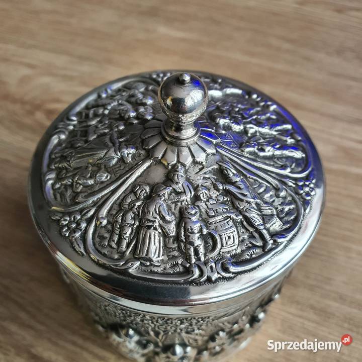 Douwe Egberts pojemnik posrebrzany lubuskie Nowa Sól