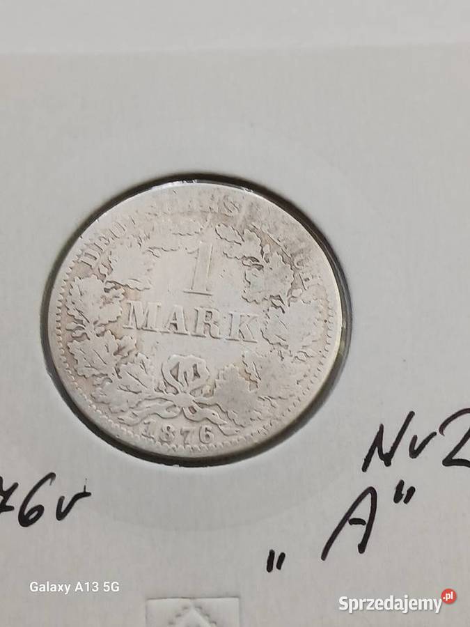 1 Marka Prusy 1876 r 2 mennica A