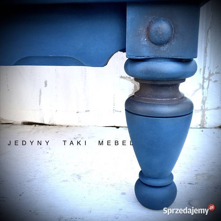 Kredenswitryna vintage niebieski shabby chic