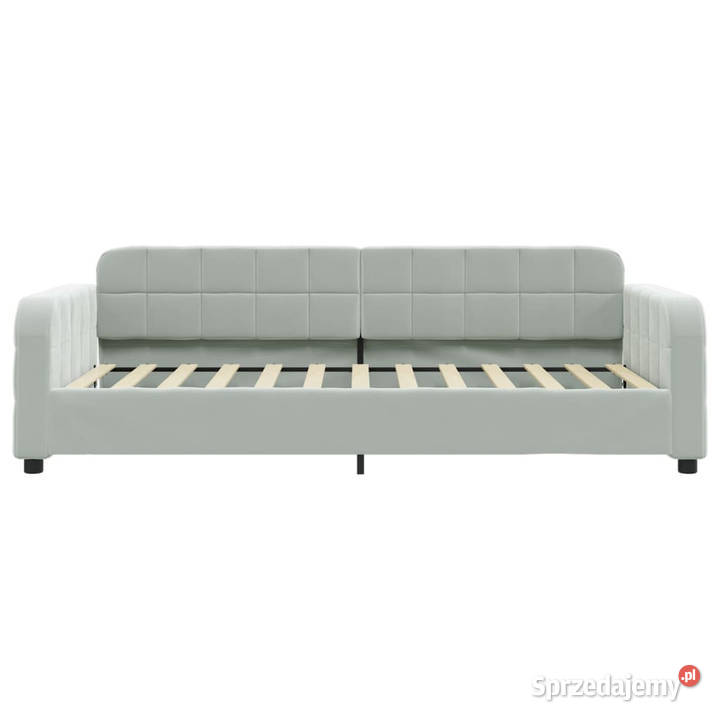 Sofa rozsuwana jasnoszara aksamit 100x200 223cm Warszawa sprzedam