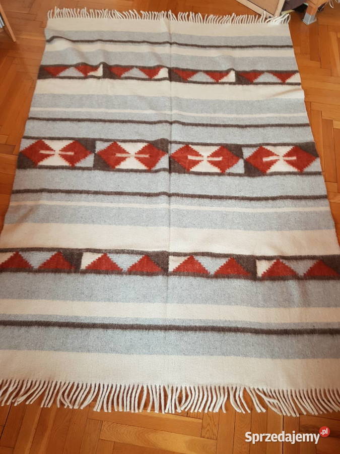 gruby ciepły wełniany koc Myszków sprzedam