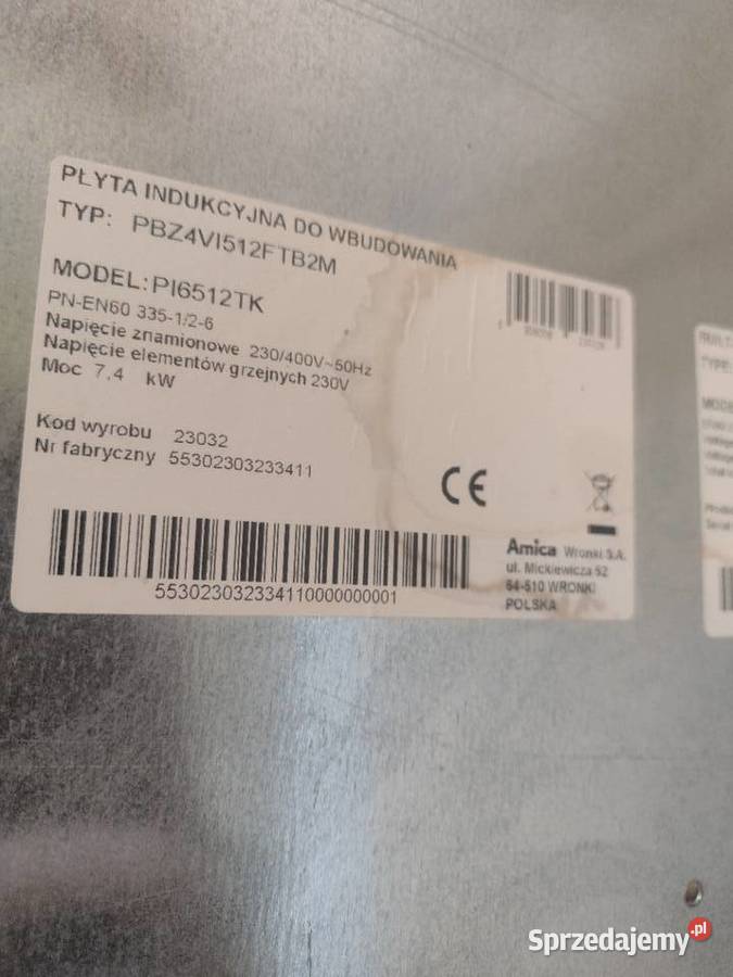 Moduły mocy części płyta indukcyjna Amica PI Części i akcesoria Stargard