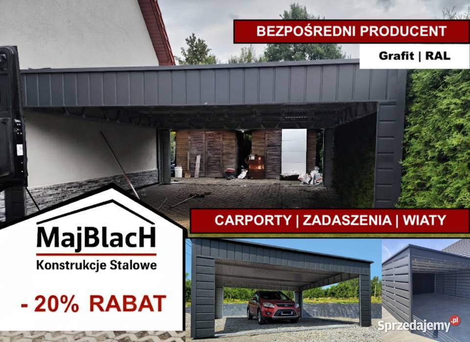 Wiata Otwarta JednospadowaGRAFITZadaszenie na Starogard Gdański