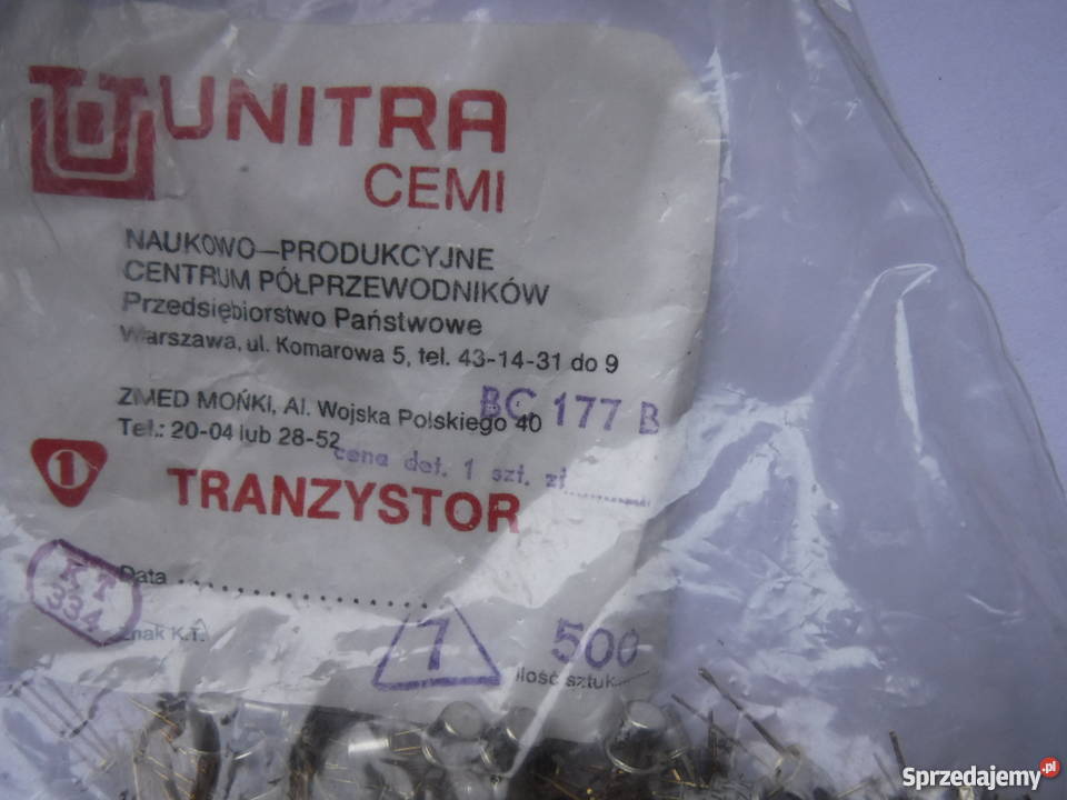 BC177B Tranzystor Unitra Cemi bc 177b pozłacane