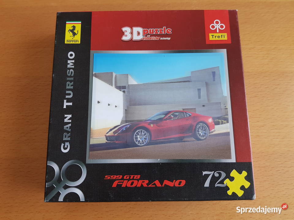Puzzle 72 Trefl 3D Ferrari 599 GTB Fiorano Puzzle Warszawa sprzedam