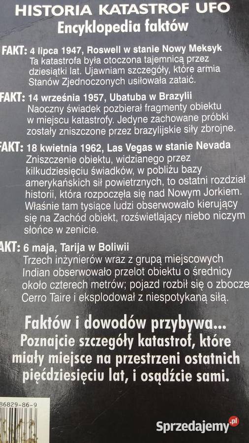 UFO historie katastrof Randle ezoteryka książki mazowieckie Warszawa