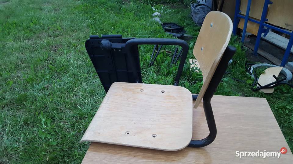 Siedziska z oparciem maswyne i składany stolik Lublin