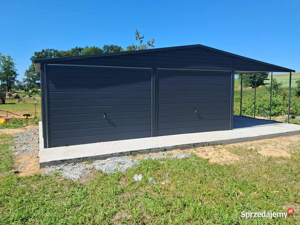 Garaż blaszany wiata Wzmocniony profilami mazowieckie Mińsk Mazowiecki sprzedam