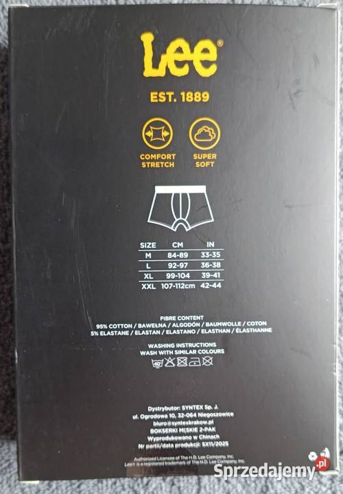 LEE bokserki męskie 2pak rozmiar XL 99104 95 Ełk sprzedam
