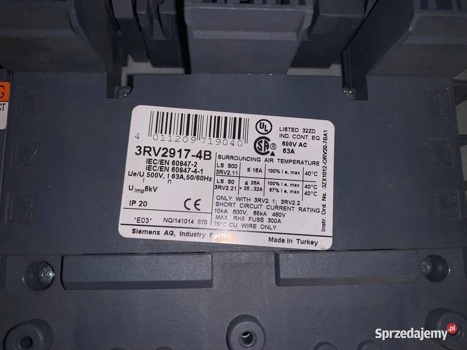 Faza szynowa 3biegunowa 129mm 3RV29174B Siemens