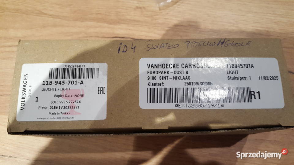 VW ID4 ID 4 2022r ŚWIATŁO PRZECIWMGIELNE TYLNE E Ostrów Wielkopolski