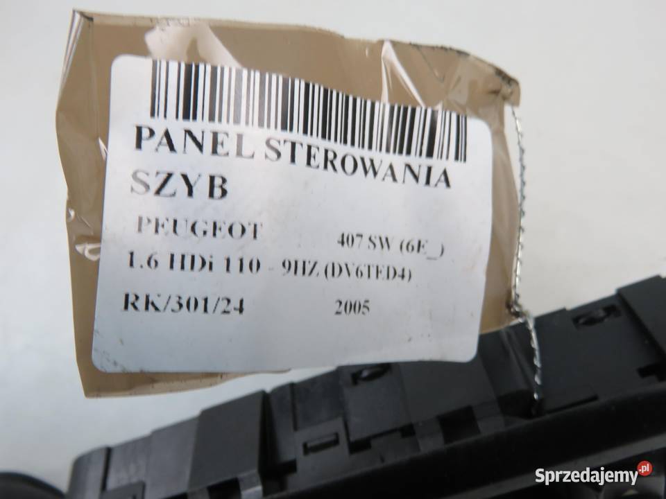 PANEL SZYB PEUGEOT 407 SW 96468705XT sprzedam
