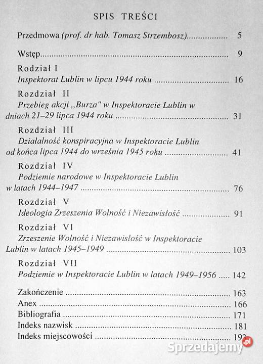 Podziemie politycznowojskowe w inspektoracie sprzedam