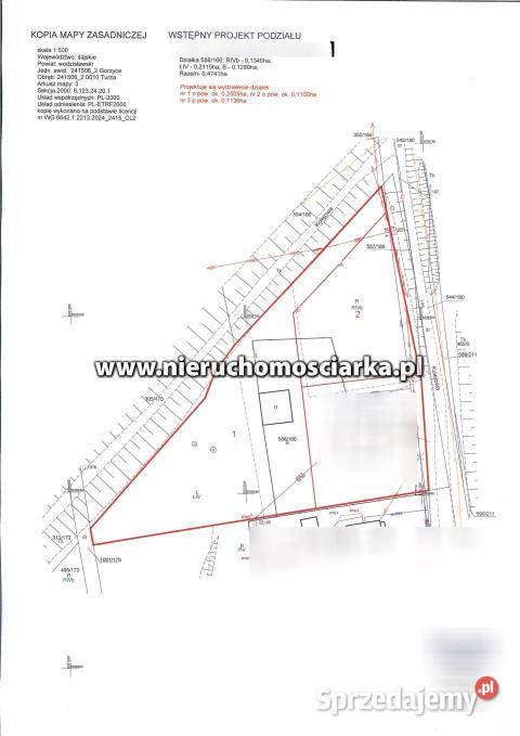 Grunt na sprzedaż Turza Śląska 1273m2 sprzedam