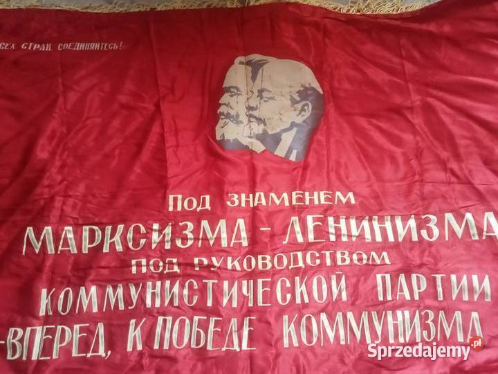 Stary Sztandar Chorągiew Flaga byłe ZSRR l 50te mazowieckie sprzedam