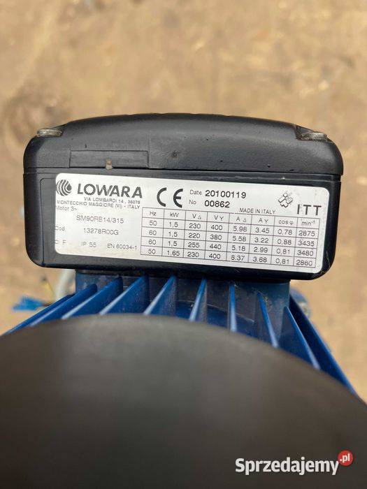 Pompa Pionowa Lowara 248 m3h Wysokość Tuliszków