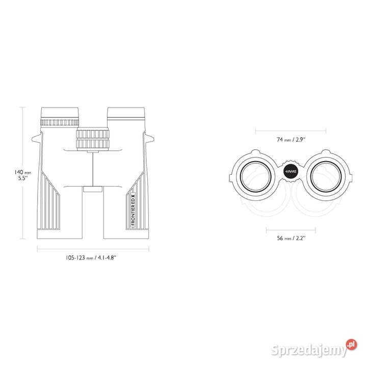 Lornetka Hawke Frontier ED X 10x42 szara mazowieckie Warszawa