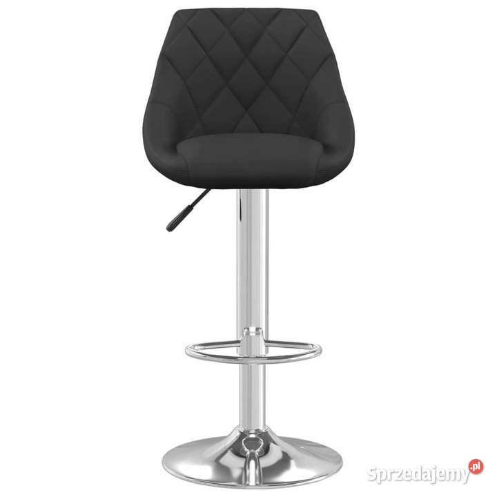 Stołki barowe 2 czarne obite aksamitem WM335302 Krzesła Warszawa