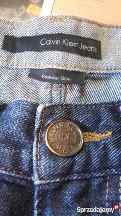 dzinsy Calvin Klein regular slim z dziurami Sosnowiec