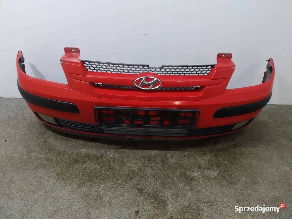 ZDERZAK PRZÓD CZERWONY HALOGENY Hyundai Getz I