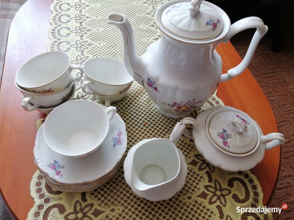 Porcelanowy serwis kawowy z lat 50 XX w sprzedam