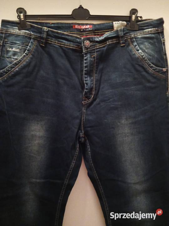 Spodnie jeans męskie duże rozmiar niebieski Hrubieszów