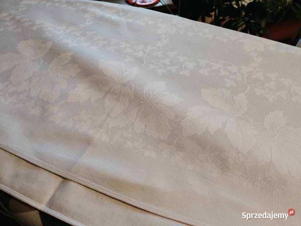 Obrus biały bawełna PRL Legnica sprzedam