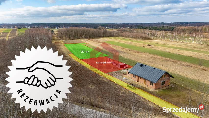 sprzedaży gruntu 2300m2 Krzywa budowlana