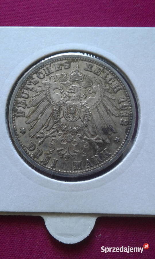 3 MarkiPrusy1912 rOkoło menniczaoryginał wielkopolskie Konin
