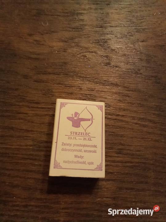 Pudełko zapałek znak zodiaku strzelec PRL mazowieckie Warszawa