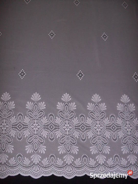 firan gotowa długa 250 żakardowa biała żakard Wrocław