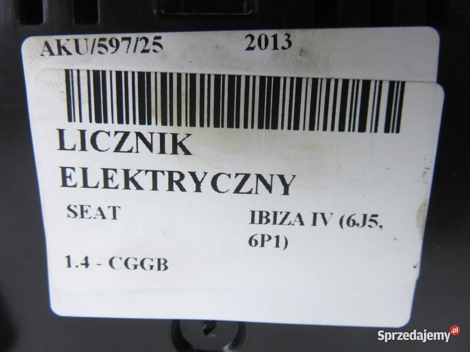 LICZNIK SEAT IBIZA IV 6J5 6P1 14 CGGB 6J0920904K osobowe Części samochodowe