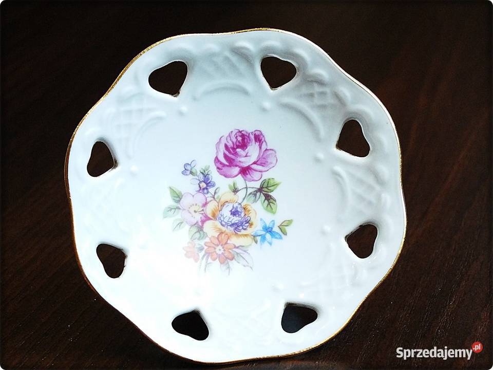 Mini Patera na nóżce Porcelana Kolekcjonerska Żary