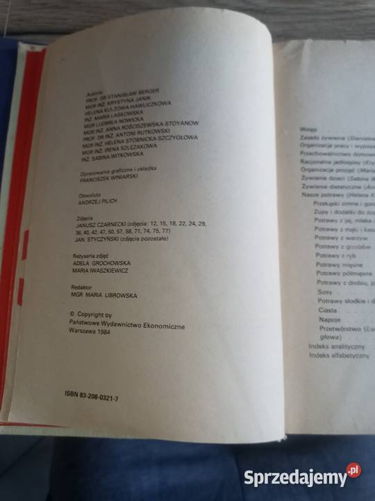 Książka kucharska kuchnia polska wdanie 1984 Kozłów Biskupi