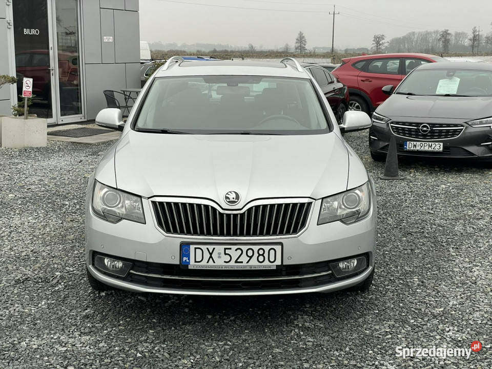 koda Superb 16 TDI 105 2014r panorama navi lift czujnik parkowania dolnośląskie Wojkowice
