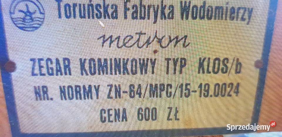 Zegar Kominkowy Metron PRL śląskie Rydułtowy