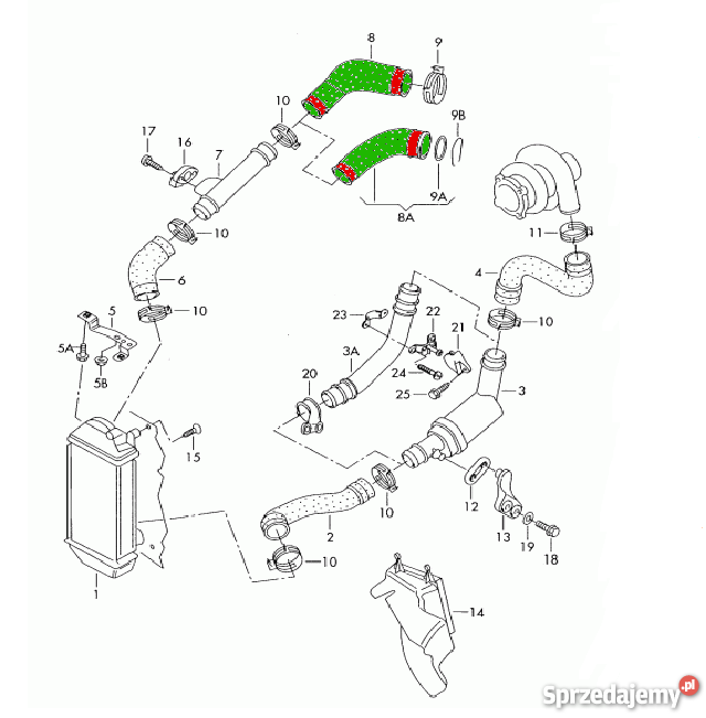 PRZEWÓD TURBO INTERCOOLERA 6Q0 145 838 K