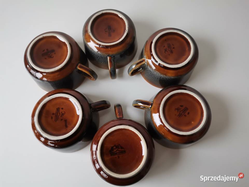 Stare nieużywane filiżanki 6 Agat porcelit śląskie