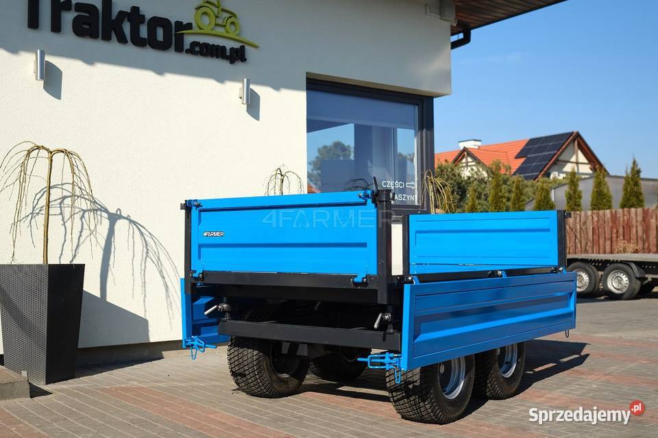 Przyczepa rolnicza dwuosiowa 25T z kiprem nieuszkodzony Tajęcina