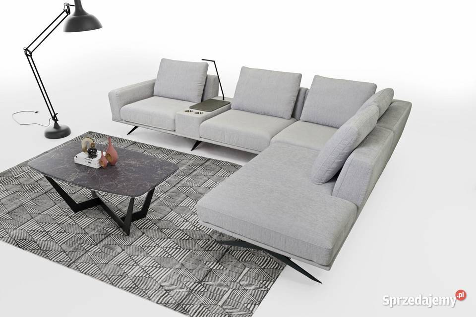 Narożnik Sines z barkiem w tkaninie DENVER 300 359cm Woźniki