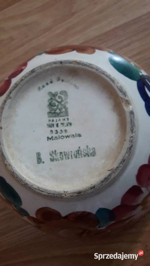097Miseczka kolorowa ręcznie malowana sygnowana kujawsko-pomorskie Bydgoszcz