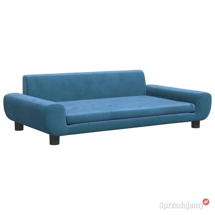 Sofa dzieci niebieska 100x54x33 aksamit mazowieckie Warszawa