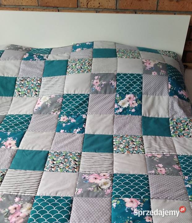 Narzuta patchwork 145205 Szmaragdowy Kwiat warmińsko-mazurskie