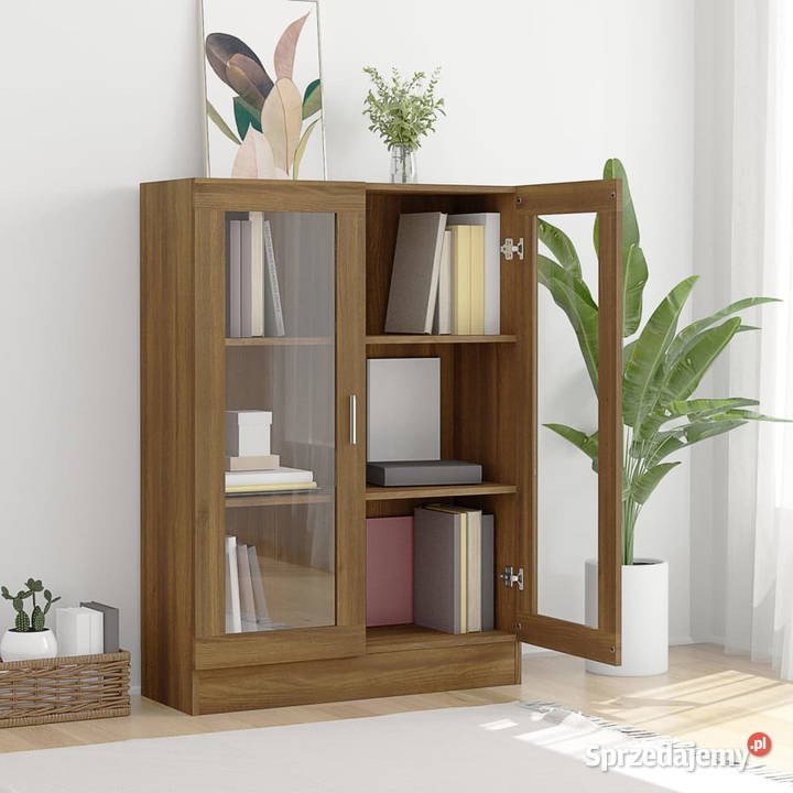 Witryna brązowy dąb 825x305x115 materiał Kredensy i witryny Warszawa