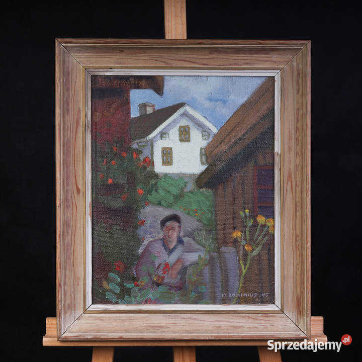 ARTexpert Obraz olejny na płótnie wiejska scena Dobrzany