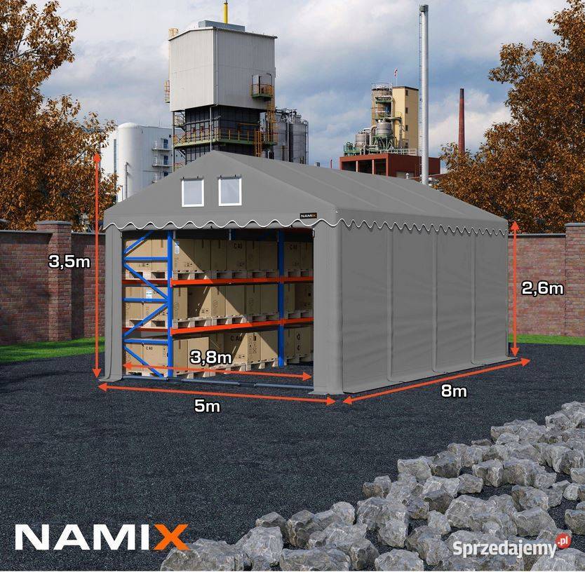 Namiot PRESTIGE 5x826m hala przemysłowa Dom i Ogród Jabłonna