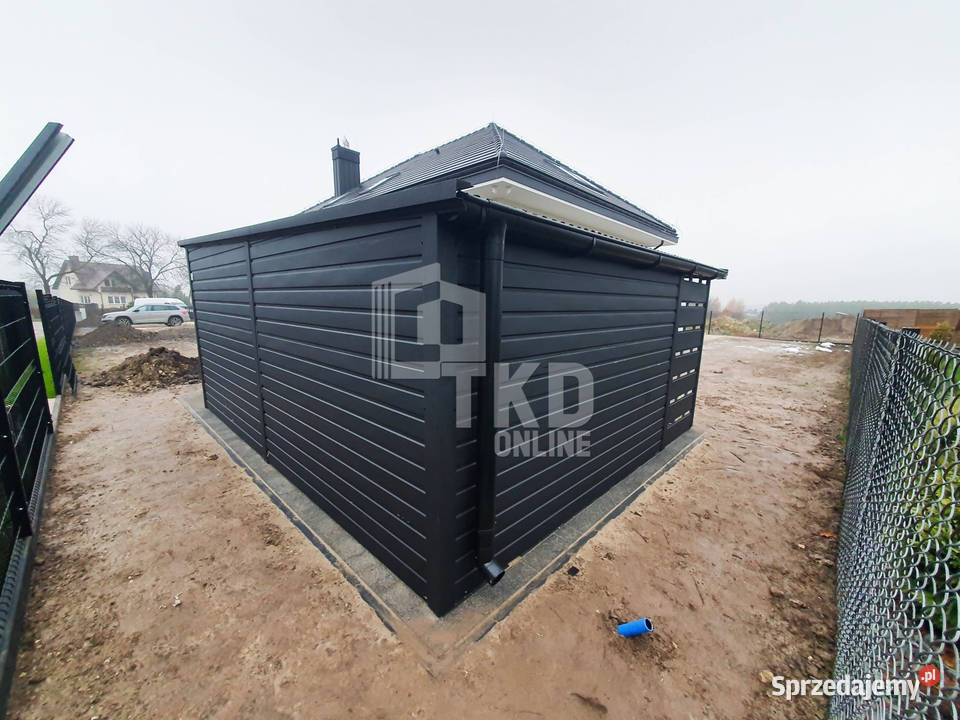 Garaż Blaszany 3x6 wiata Brama Antracyt TKD83