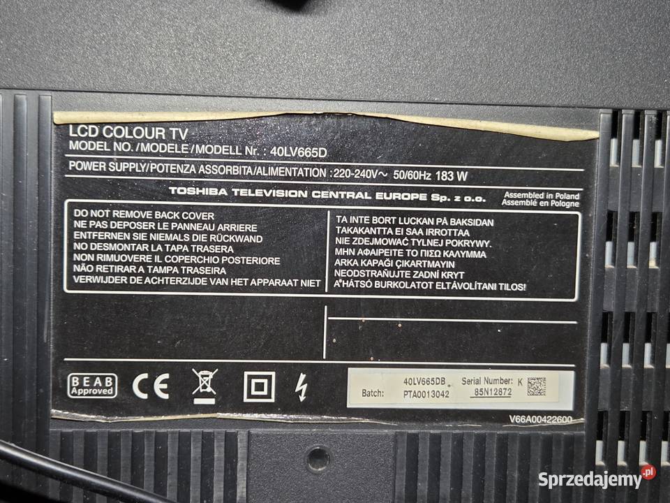 Toshiba Regza 40LV665D dolnośląskie